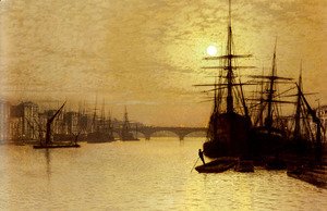 John Atkinson Grimshaw - The Thames Below London Bridge