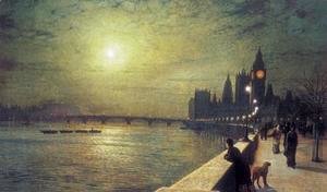 John Atkinson Grimshaw - Reflections on the Thames, Westminster