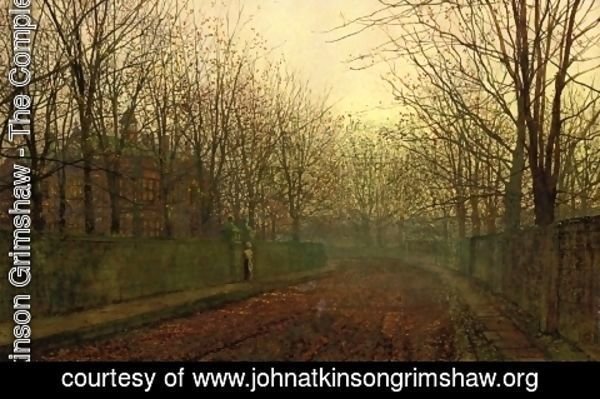 John Atkinson Grimshaw - An Autumn Lane