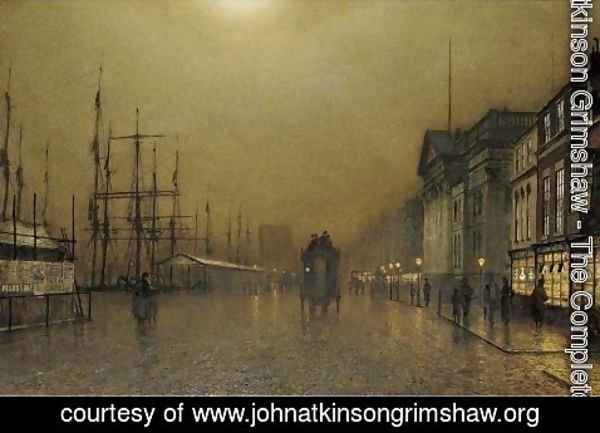 John Atkinson Grimshaw - Liverpool by gaslight