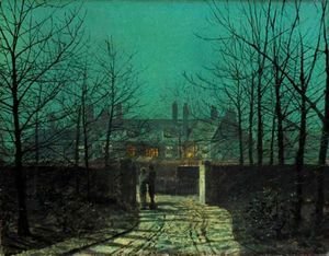 John Atkinson Grimshaw - Lovers At The Gate