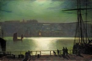 John Atkinson Grimshaw - Whitby By Moonlight