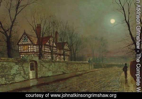 A Cheshire Road By Moonlight