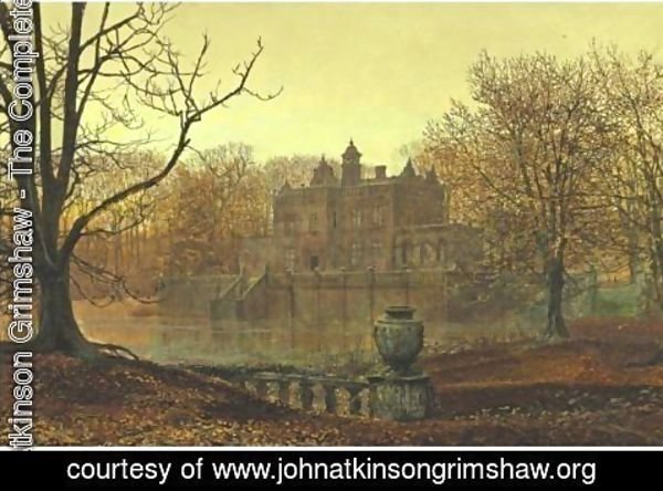 John Atkinson Grimshaw - A Country Estate In Autumn