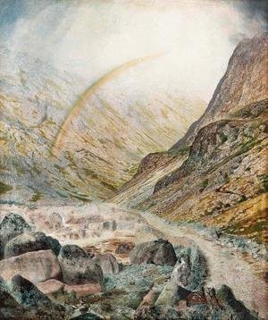 John Atkinson Grimshaw - A Mountain Road, Flood Time