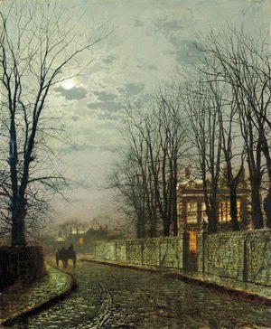 John Atkinson Grimshaw - A Wintry Moon