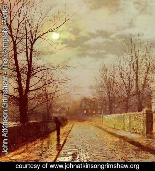 Lane In Cheshire by John Atkinson Grimshaw | Oil Painting