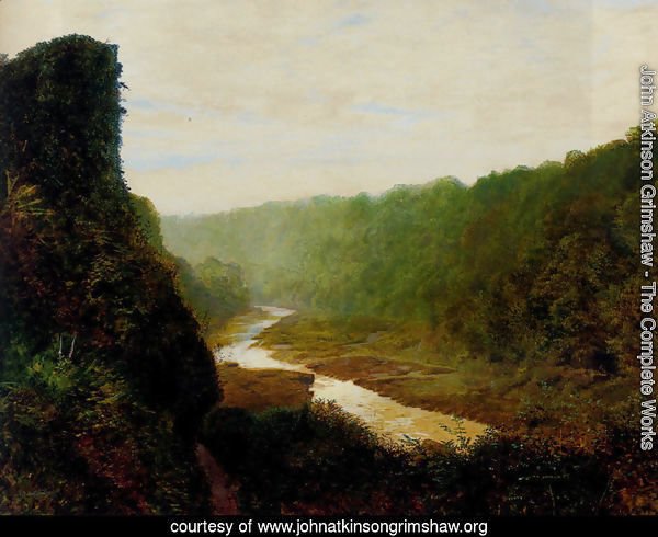 Landscape with a winding river