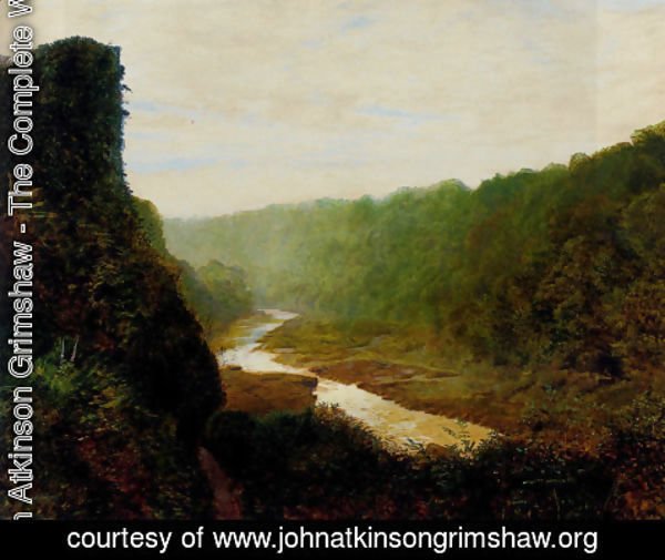 John Atkinson Grimshaw - Landscape with a winding river