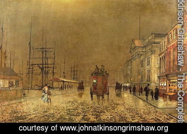 John Atkinson Grimshaw - A Liverpool Street