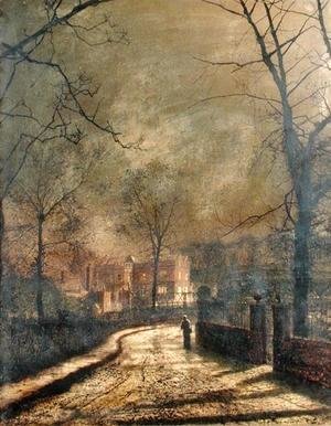 John Atkinson Grimshaw - Autumn Scene Leeds 1874