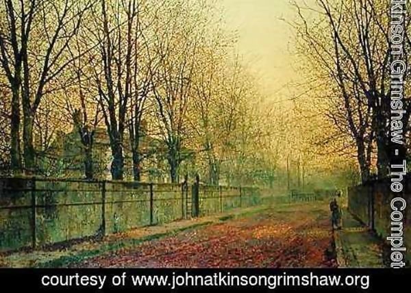 John Atkinson Grimshaw - In the Golden Glow of Autumn 1884
