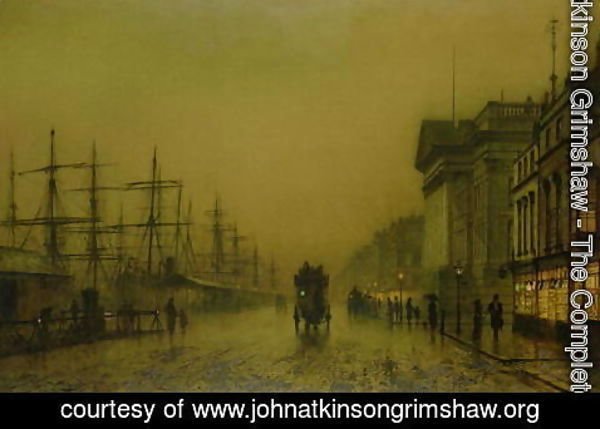 John Atkinson Grimshaw - Liverpool Docks Customs House and Salthouse Docks Liverpool