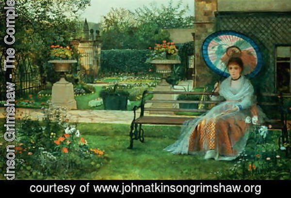 John Atkinson Grimshaw - n the Plesaunce Knostrop Hall Leed 1875