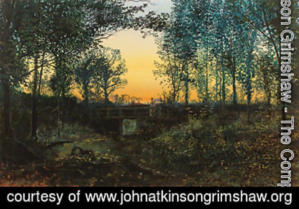 John Atkinson Grimshaw - Bridge at sunset