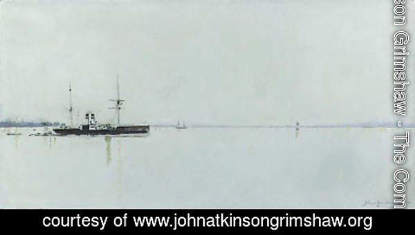 John Atkinson Grimshaw - Lights on the Mersey