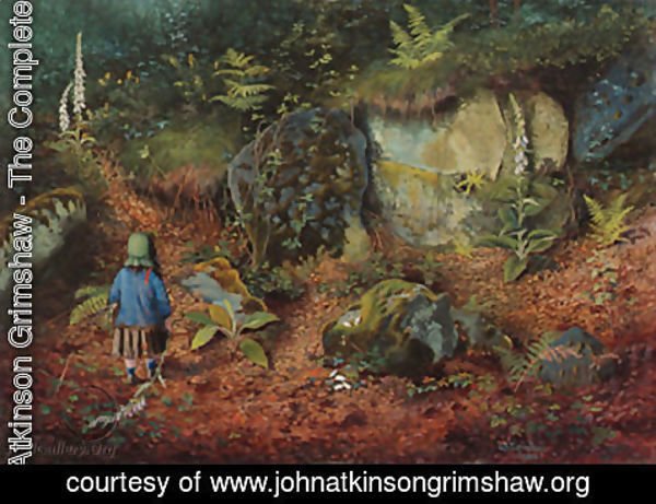 John Atkinson Grimshaw - The Little Botanist