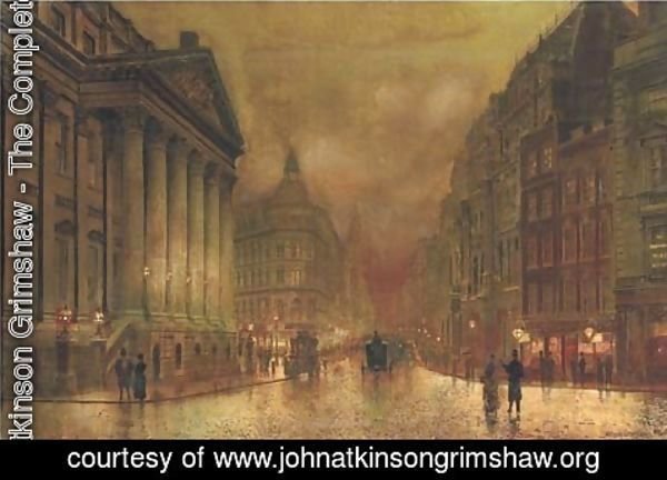 John Atkinson Grimshaw - The Mansion House, London