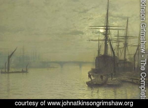 John Atkinson Grimshaw - The Thames below bridge