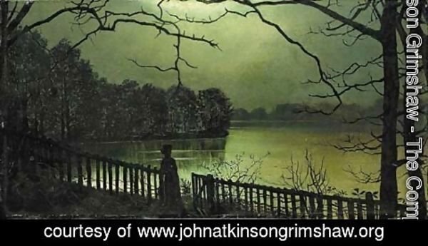 John Atkinson Grimshaw - Waterloo Lake, Roundlay Park, Leeds, circa 1872