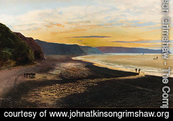 John Atkinson Grimshaw - Whitby Sands, sunset