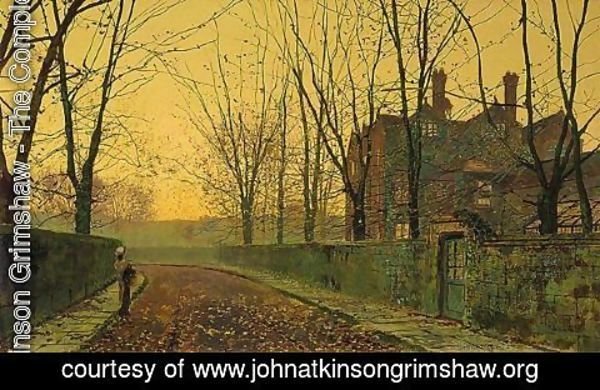 John Atkinson Grimshaw - An Autumnal Evening Glow