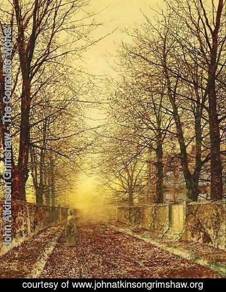 John Atkinson Grimshaw - A Golden Country Road