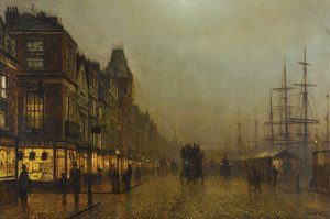 John Atkinson Grimshaw A Golden Country Road Painting Reproduction ...