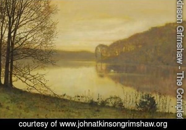 John Atkinson Grimshaw - Roundhay Lake, Leeds