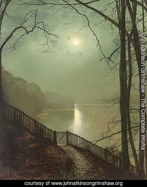 Moonlight on the Lake, Roundhay Park, Leeds