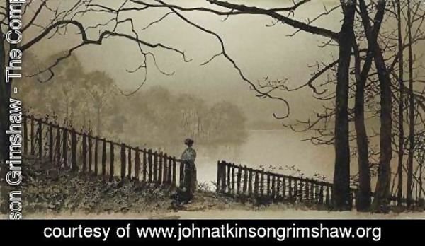 John Atkinson Grimshaw - Waterloo Lake Roundhay, Park Leeds